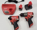 *Z) Milwaukee M12 Fuel 1/2&quot; Hammer Drill &amp; 1/4&quot; Hex Impact Driver Combo Kit - $197.99