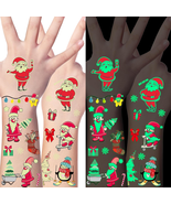 12 Sheets Christmas Tattoos for Kids, Christmas Party Favors, Luminious ... - $14.95 CAD
