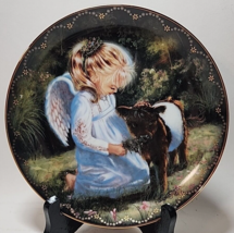 Vintage Bradford Exchange Porcelain Plate An Angel Caring Collectable Gr... - £15.59 GBP