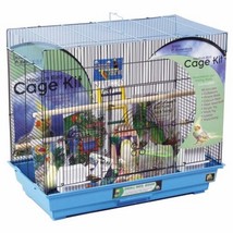 Medium Flight Cage Kit Blue Prevue Pet Prod. Pull-out drawer toys ladder + more - £93.92 GBP