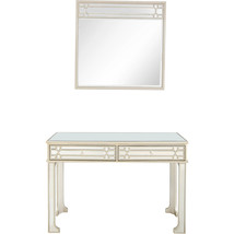 Aubrey Wall Mounted Mirror and Console Table with 2 Storage Drawers - Clear - $939.15