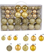 Christmas Balls Tree Ornaments-Shatterproof Tree Decorations Gold 100 Count - £35.07 GBP