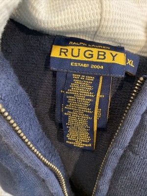 Ralph Lauren Rugby Men's Cotton Hooded Puffer Vest Blue XL Item image 4