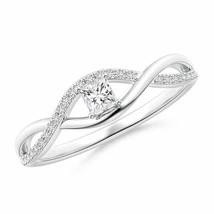 ANGARA 0.24 Ct Princess-Cut Diamond Infinity Swirl Promise Ring in 14K Gold - $845.10