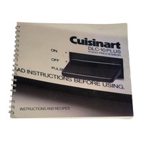 Cuisinart DLC-10 Plus Food Processor Owner&#39;s Manual Guide Booklet Book - £10.74 GBP