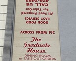 RARE Matchbook Cover The Graduate House Dining Room Pensacola, FL  gmg  ... - $12.38