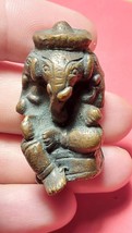 Thai Khmer Bronze Phra Pikanet Ganesha Miniature Amulet Statue Collectible - £119.62 GBP