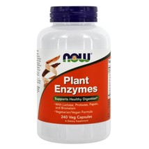 NOW Foods Plant Enzyme, 240 Vegetarian Capsules - $21.95