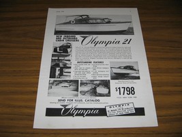 1954 Print Ad Olympia 21 Boats Made in American Zone of Germany - £11.53 GBP