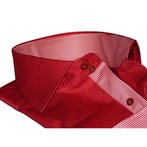 Men Shirt J.Valintin Turkey Usa Egyption Cotton High Collar 1514 Christmas Red image 9