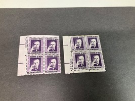 Lot Of 2 US Postage Stamp Plate Blocks  #1294 Eugene O’Neill $1 Stamps MNH - £7.14 GBP