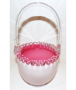 BEAUTIFUL VINTAGE FENTON ART GLASS PEACH CREST 8 3/8&quot; BASKET - $142.15 CAD