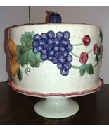 Napa Valley by Noble Excellence Embossed Fruit- Covered Pedestal Cake Stand - $79.99