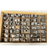 Vintage Letterpress Type set Printing Blocks Typography Lot Antique letters - $233.31 CAD
