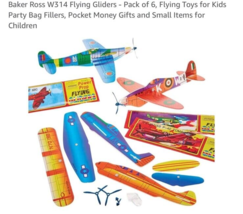 Flying Gliders Party Bag Fillers, Children&#39;s Games &amp; Prizes (Pack of 6) - $89.29 MXN