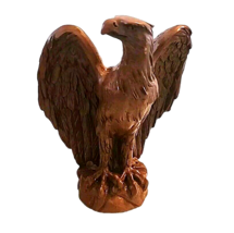 Vintage Brown Eagle Figurine Red Mill Mfg USA 1994 From Resin and Pecan ... - $28.04