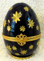 Faberge Limited Edition Navy Blue and Gold Starburst Egg - $791.01