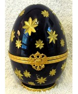 Faberge Limited Edition Navy Blue and Gold Starburst Egg - $14,947.04 MXN