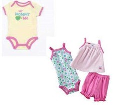 Girls Tank Shorts Bodysuit Carters Pink Blue Yellow Summer Set $30-sz 9 ... - £7.91 GBP