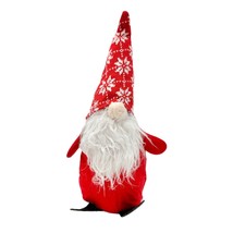 Holiday Gnome14 inch Red White Snowflake Cap EUC - £8.14 GBP