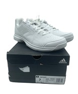 Adidas Approach Tennis Shoes No Mark Lace Up Triple White Mens 7 - $59.39