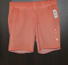 Sun+Stone Men&#39;s Light Orange Regular Fit Garment Dyed 8&quot; Fleece Shorts S... - £18.28 GBP