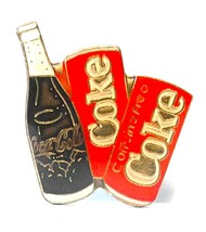 Coca Cola &quot;Coke - Caffeine Free&quot; Enamel Metal Pin (Circa 1990&#39;s) - $9.48