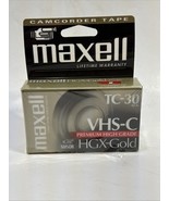 MAXELL TC-30 VHS-C - HGX-Gold VHS-C Tape New Sealed  Camcorder Tape - $3.95