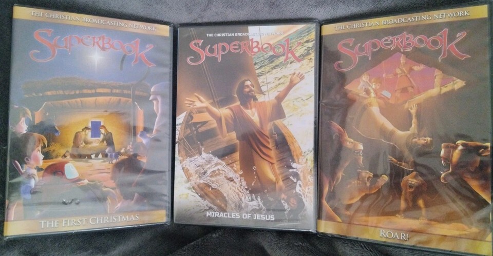 Superbook DVD Lot Of 3 - The First Christmas, Miracles Of Jesus, &amp; Roar! - $17.59