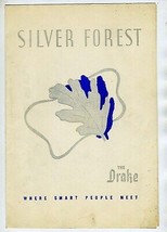 Silver Forest Room Menu The Drake Hotel Chicago Illinois 1930&#39;s - £195.51 GBP