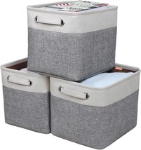 Kntiwiwo Foldable Storage Bin Collapsible Basket Cube Storage, Set Of 3 - £29.72 GBP