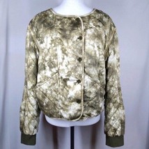 Marrakech Anthropologie Women&#39;s Quilted Green Forest Print Jacket Size X... - $75.05