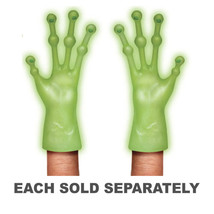 Archie McPhee Glow In The Dark Alien Finger Hands - £23.13 GBP