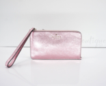 NWT New Kate Spade KE635 Lucy Medium L-Zip Wristlet Metallic Leather Pin... - £44.99 GBP