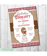 Graduation Party Cookout BBQ Invitation/printable/Digital File/DIY - £11.96 GBP