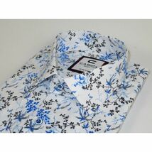 Men's Shirt By CASILA Turkey Cotton Blend Long Sleeves 501680-01 Blue Floral image 5