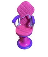 18&quot;Doll Hair Salon Styling Chair Adjustable - Pink &amp; Purple Fits America... - £15.41 GBP