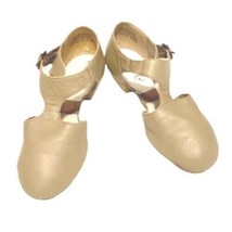 Capezio Pedini Tan Beige Jazz 3.5 Shoes Split Sole Buckle Dance Leather 321 New - £19.67 GBP