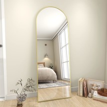 Full Length Mirror, 64&quot;X21&quot; Arched Gold Mirror Full Length, Standing Hanging Or  - £106.69 GBP