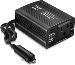Ysolx 150W Power Inverter 12V To 110V Car Plug Adapter Outlet Charger Fo... - £25.11 GBP