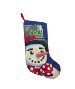 Christmas StockingNeedlepoint  Handmade Snowman Face Top Hat  - £30.82 GBP