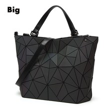2022 Women Laser Geometry Bag Sequins Mirror Saser Plaid Folding Shoulder Bags L - £38.29 GBP