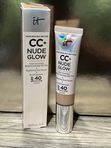 It Cosmetics CC+ Nude Glow Cream Foundation Medium Tan Full Size NIB NEW - £21.35 GBP