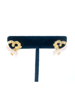 Vintage Avon Breast Cancer Awareness Pink Ribbon Earrings  Goldtone Enam... - $18.39 CAD