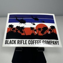 Black Rifle Coffee sticker Vietnam War Sunset 4.25in X 2.75in Helicopters - $3.95