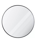 24 in Round Bathroom Mirror Wall Mounted Make Up Vanity Mirror in Black ... - $112.32 CAD