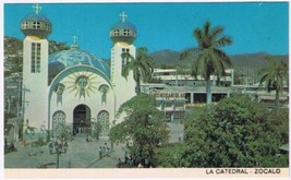 Postcard La Catedral Cathedral Zocalo Mexico City Mexico - £2.77 GBP