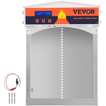 VEVOR Automatic Chicken Coop Door Opener Cage Closer Timer Light Sensor Gray - £143.87 GBP