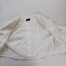 White Fox Women's White Open Front Cropped Blazer Jacket Size Medium image 11