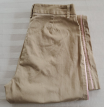 Karen Kane Lifestyle Khaki w Pink trim Cotton Blend Pants Misses Size 6 - £15.56 GBP